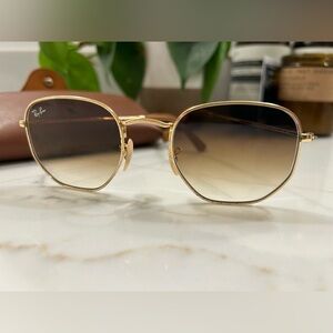 Ray-Ban brown hexagonal lenses